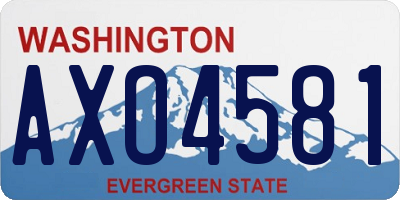 WA license plate AXO4581