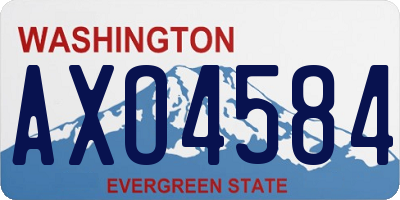 WA license plate AXO4584