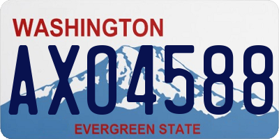 WA license plate AXO4588