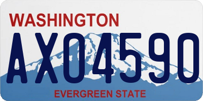 WA license plate AXO4590