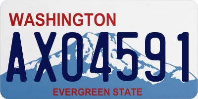 WA license plate AXO4591