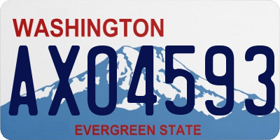 WA license plate AXO4593