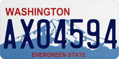 WA license plate AXO4594