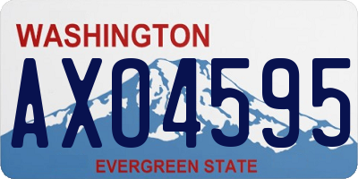 WA license plate AXO4595