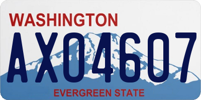WA license plate AXO4607