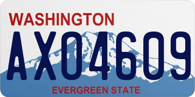 WA license plate AXO4609