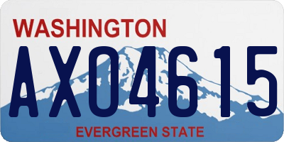 WA license plate AXO4615