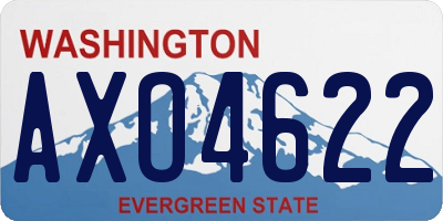 WA license plate AXO4622