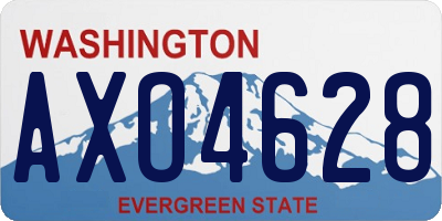 WA license plate AXO4628