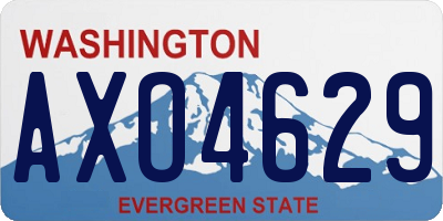 WA license plate AXO4629
