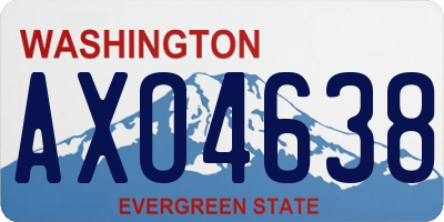 WA license plate AXO4638