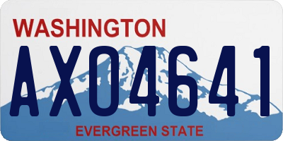 WA license plate AXO4641
