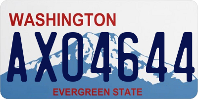WA license plate AXO4644