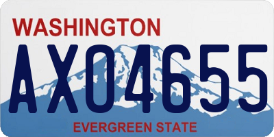WA license plate AXO4655