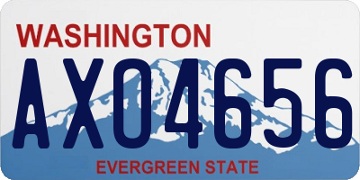 WA license plate AXO4656