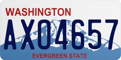 WA license plate AXO4657