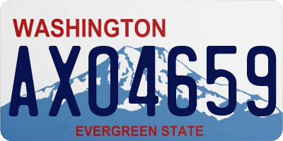 WA license plate AXO4659