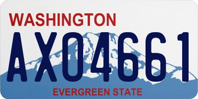 WA license plate AXO4661