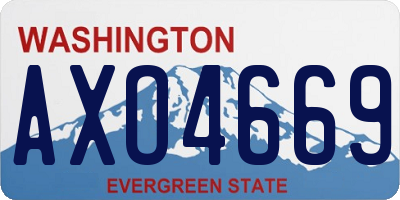 WA license plate AXO4669
