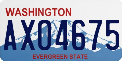 WA license plate AXO4675
