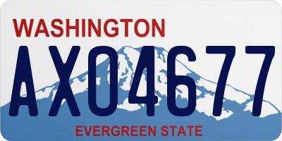 WA license plate AXO4677