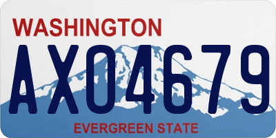 WA license plate AXO4679