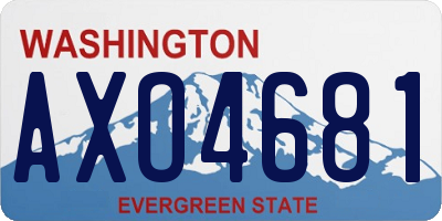 WA license plate AXO4681