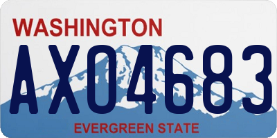 WA license plate AXO4683