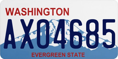 WA license plate AXO4685