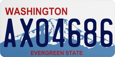 WA license plate AXO4686