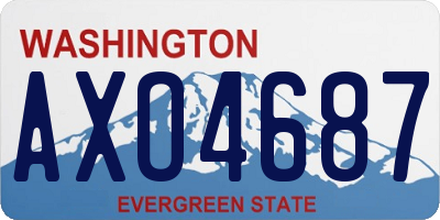 WA license plate AXO4687