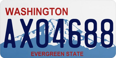 WA license plate AXO4688