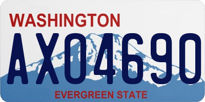 WA license plate AXO4690