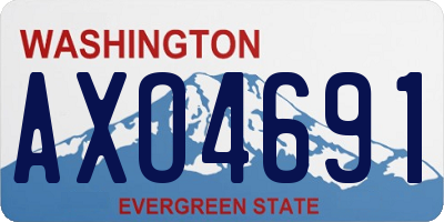 WA license plate AXO4691