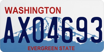 WA license plate AXO4693