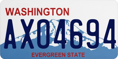 WA license plate AXO4694
