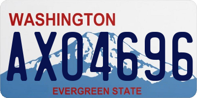 WA license plate AXO4696
