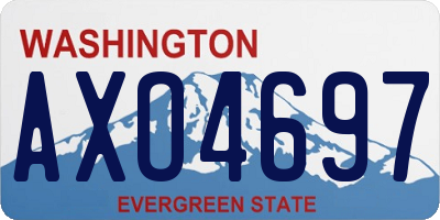 WA license plate AXO4697