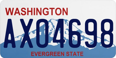 WA license plate AXO4698