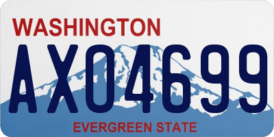WA license plate AXO4699