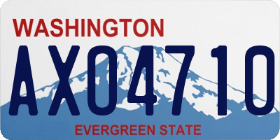 WA license plate AXO4710