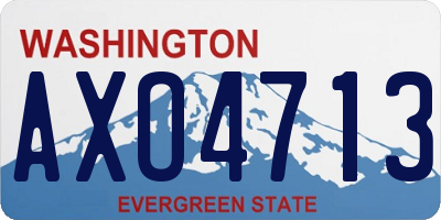 WA license plate AXO4713