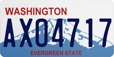 WA license plate AXO4717