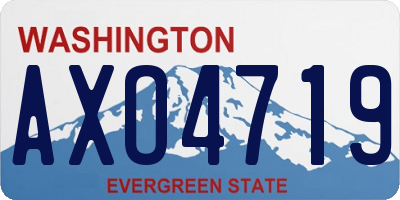 WA license plate AXO4719