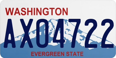 WA license plate AXO4722