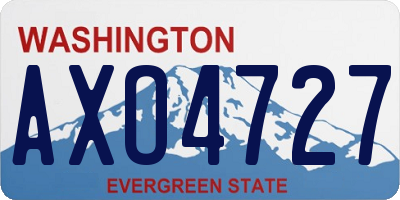 WA license plate AXO4727