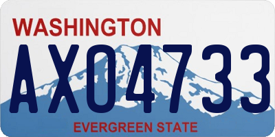 WA license plate AXO4733