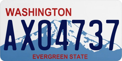 WA license plate AXO4737