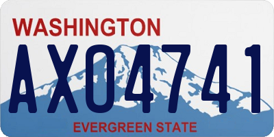 WA license plate AXO4741