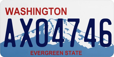 WA license plate AXO4746